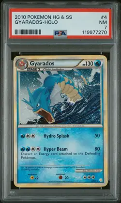 2010 Pokemon Heartgold and Soulsilver Holo Gyarados #4 PSA 7 - Image 1