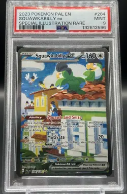 PSA 9 Squawkabilly ex SIR Paldea Evolved 264/193 Pokemon Scarlet & Violet 2023 - Image 1