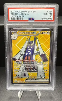 PSA 10 Archaludon ex 224/191 Pokemon Sv08: Surging Sparks Holo GEM MT 10 - Image 1
