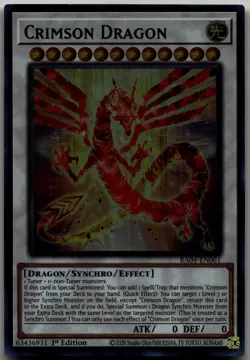 Crimson Dragon (UR) Ultra Rare Quarter Century Stampede RA04-EN061 LP - Image 1