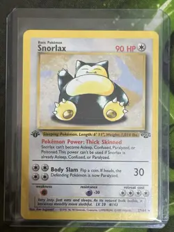 Snorlax 27/64 Jungle Non-Holo Rare Pokemon Card WOTC Vintage - Image 1