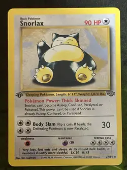 Snorlax 27/64 Jungle Non-Holo Rare Pokemon Card WOTC Vintage - Image 2