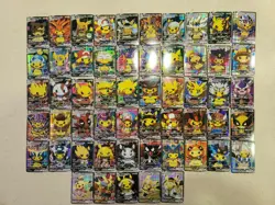 Pikachu VCOS Pokemon Cards Cosplay Holo Full Art Alt Art Card! LOT 55cards - Image 1