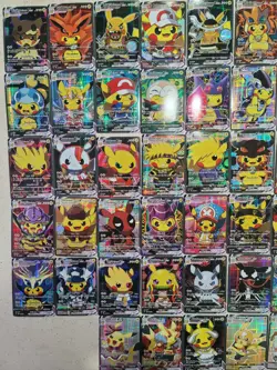 Pikachu VCOS Pokemon Cards Cosplay Holo Full Art Alt Art Card! LOT 55cards - Image 3