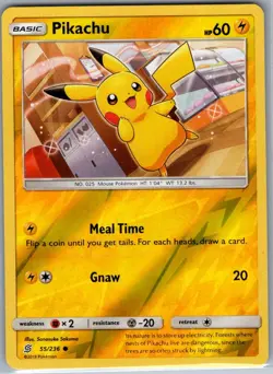 Pikachu 55/236 Reverse Holo SM - Unified Minds - Pokemon Card - NM - Image 1
