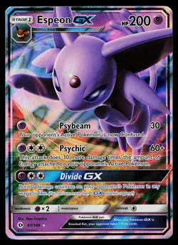 Pokemon Card - Espeon GX SM Base Set 61/149 Holo Ultra Rare 2017 - Image 1