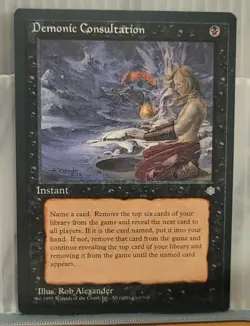 Mtg DEMONIC CONSULTATION NM Ice Age -Argo- - Image 1