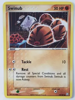 Swinub 79/109 VLP - Team Rocket Returns Pokemon Card - Tomokazu Komiya Art - Image 1