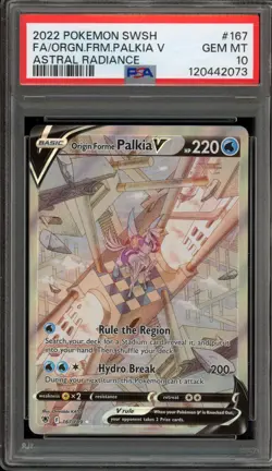 Pokemon Origin Forme Palkia V Astral Radiance Full Alt Art #167 PSA 10 Gem Mint - Image 1