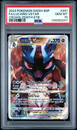 Lucario VSTAR SWSH291 (Pokemon 2023) PSA 10 - English Black Star Promo - Image 1