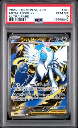2025 POKEMON MEG EN-MEGA EVOLUTION ULTRA RARE #161 MEGA ABSOL EX PSA 10 - Image 1