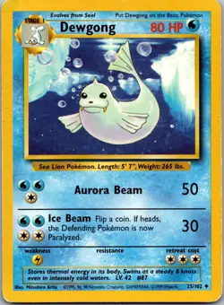 Dewgong 025/102 - Base Set Pokemon TCG MP - Image 1