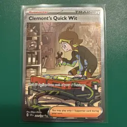 Clemonts Quick Wit 243/191 Pokemon TCG Surging Sparks SIR NM - Image 1