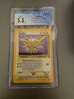 Pokemon TCG Zapdos Fossil 15/62 Ublimited Holo Corrected - Image 1