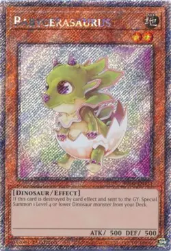 Yugioh! Babycerasaurus - RA04-EN131 - Platinum Secret Rare - 1st Edition Near Mi - Image 1