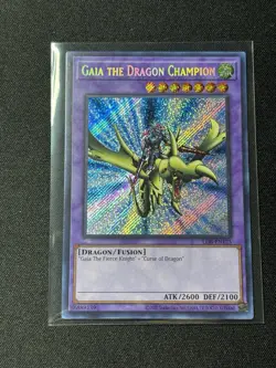 Yu-Gi-Oh! Gaia the Dragon Champion Secret Rare LOB-EN125 Unlimited - Image 1
