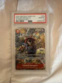 2025 ONE PIECE PRB02-PREMIUM BOOSTER ALTERNATE ART #002 EDWARD NEWGATE PSA 10 - Image 1