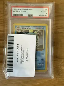 Pokemon TCG Gyarados Holo Rare Base Set 6/102 1999 Wizards PSA 6 Vintage Card - Image 2