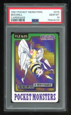 Pokemon Japanese Carddass 1997 015 Beedrill Card 15 Bandai PSA 10 79944319 - Image 1