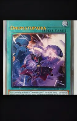 !MISPRINT! CR Onomatopaira Spell Card Quarter Century Stampede RA04-EN089 - Image 1