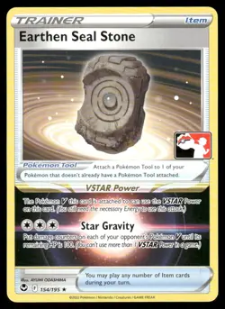 Pokemon Cards Earthen Seal Stone 154/195 Prize Pack Series Cards Rare NM - Image 1