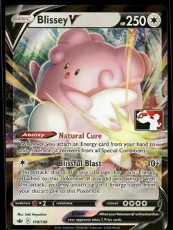 Pokemon Cards Blissey V 119/198 Prize Pack Series Cards Holofoil Ultra Rare NM - Image 1