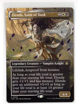 MtG FDN Elenda, Saint of Dusk #0346 Borderless Non - Foil - Image 1