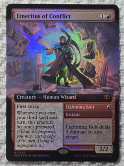 Emeritus of Conflict ** FOIL EXTENDED ART ** #332 - Secrets of Strixhaven MTG - Image 1
