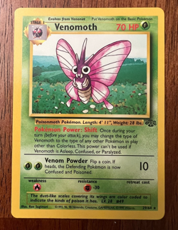 Pokemon 1st Edition Venomoth Jungle 29/64 Rare 1999 - Image 1