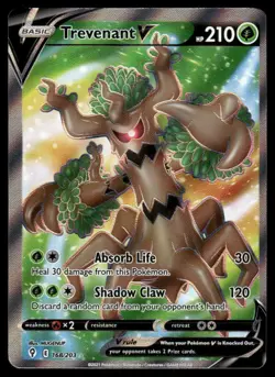 Pokemon Cards Trevenant V 168/203 Evolving Skies Rare Ultra NM - Image 1