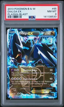 PSA 8 NM-MT 2013 Pokemon Black & White B&W Dialga EX 65/101 Plasma Blast - Image 1