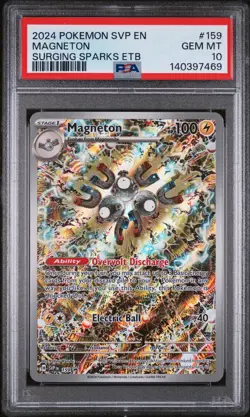2024 POKEMON SVP EN-SV ETB BLACK STAR PROMO #159 MAGNETON PSA 10 - Image 1