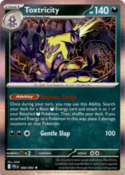 TOXTRICITY 068/094 R PHANTASMAL FLAMES POKEMON HOLO LP - Image 1