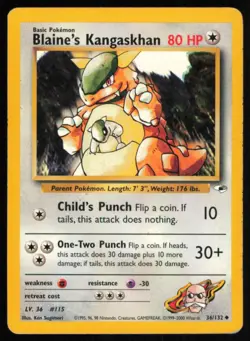 2000 GYM - HEROES BLAINE’S KANGASKHAN BASIC/UNCOMMON #36 - Image 1