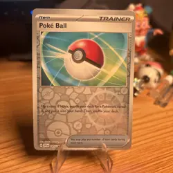 ERROR MISCUT Poke Ball 185/198 Common Scarlet & Violet Pokemon Reverse Holo NM - Image 1