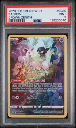 Mew Pokemon Sword And Shield Crown Zenith GG10/GG70 PSA 9 - Image 1