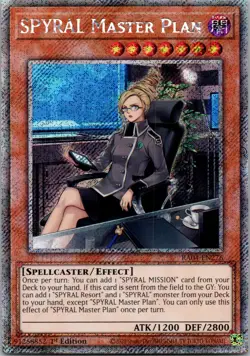 Yugioh SPYRAL Master Plan RA04-EN276 1st Edition Platinum Secret Rare NM - Image 1