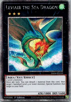 Yugioh Leviair the Sea Dragon RA04-EN155 1st Edition Platinum Secret Rare NM - Image 1