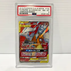 PSA 8 Reshiram & Charizard GX 194/214 - Unbroken Bonds - Graded Pokemon Card - Image 1