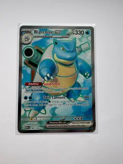 Blastoise ex Full Art NM 184/165 Scarlet & Violet 151 Pokemon Card - Image 1