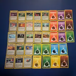 WOTC Pokemon 36 Card Lot Trainer & Energy - Berry, Old Rod, Breeder Fields - Image 1