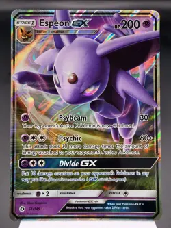 Espeon GX 61/149 - Ultra Rare Holo - Sun & Moon Base Set Pokemon Card NM - Image 1