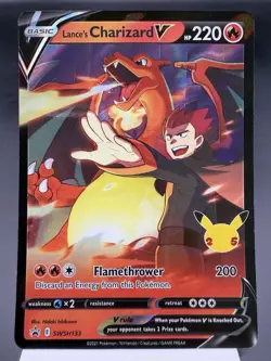 Lance’s Charizard V SWSH133 - Ultra Rare Promo - Celebrations Pokemon Card MINT - Image 1
