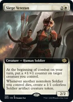 Siege Veteran (Extended Art) - Near Mint MTG The Brothers' War - Image 1