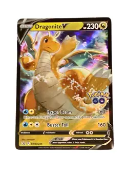 Pokemon Dragonite V SWSH235 Pokemon GO Full Art Promo Holo 230HP English Card - Image 1