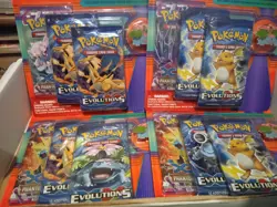 x4 Pokemon TCG: XY Evolutions 3-Pack Blister Venusaur Pin Phantom Forces SEALED - Image 1