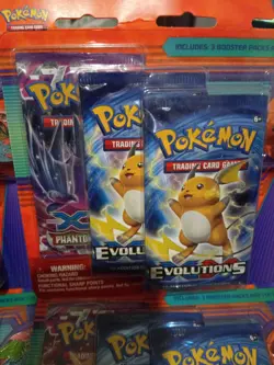 x4 Pokemon TCG: XY Evolutions 3-Pack Blister Venusaur Pin Phantom Forces SEALED - Image 2