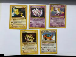 Mew, Mewtwo, Pikachu, Electabuzz, Dragonite Pokemon Black Star Promo Bundle - Image 1