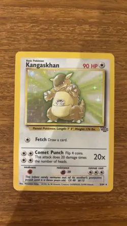 Pokemon TCG Kangaskhan Holo Rare Base Set 5/64 - Vintage 1999 - near mint - Image 1