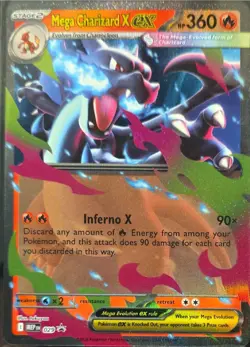 Mega Charizard X ex - 029 029 Holo Promo ME: Mega Evolution Promo Pokemon NM - Image 1